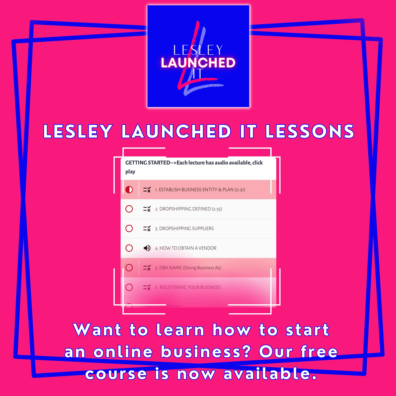 Lesley Launched It Lessons