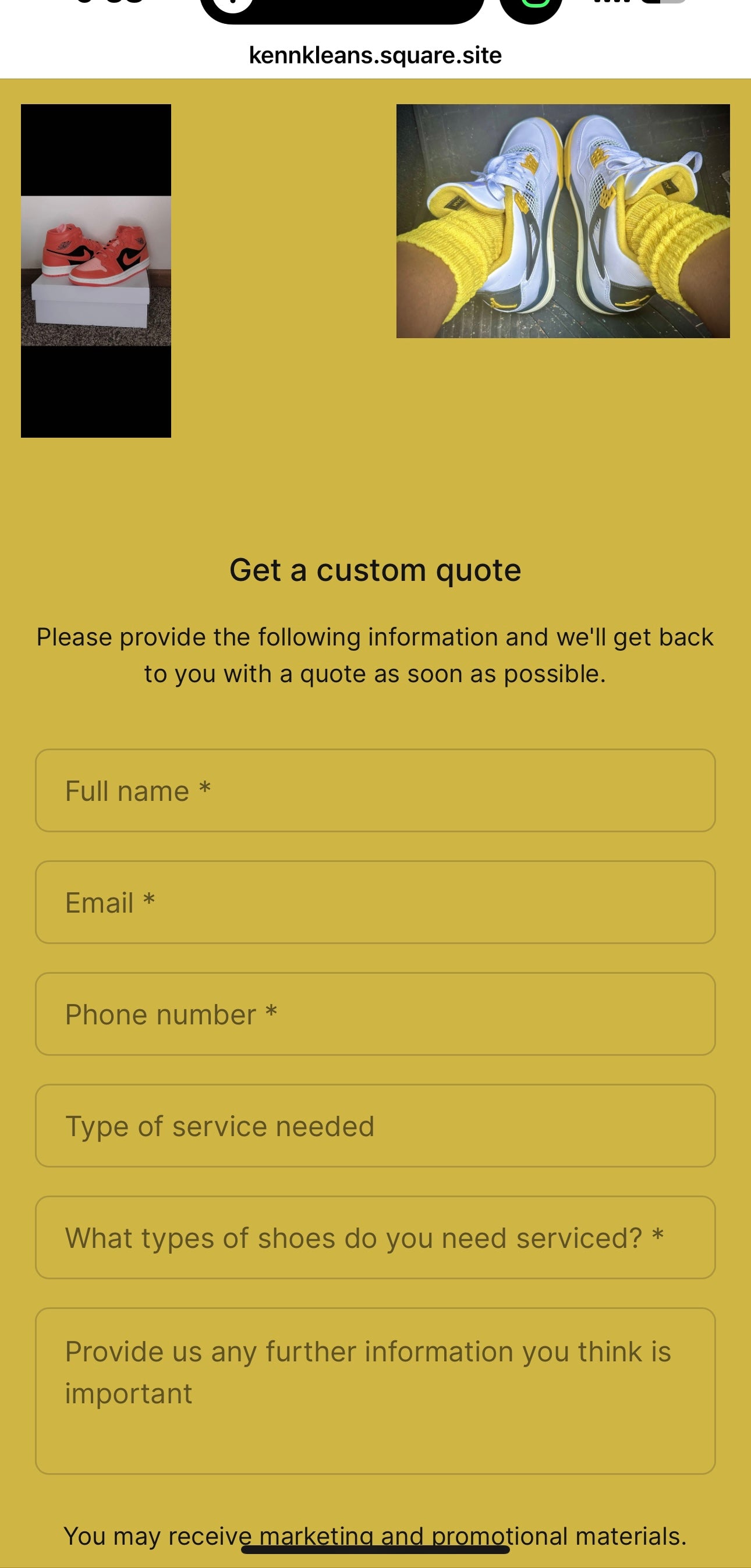 Square App. Website