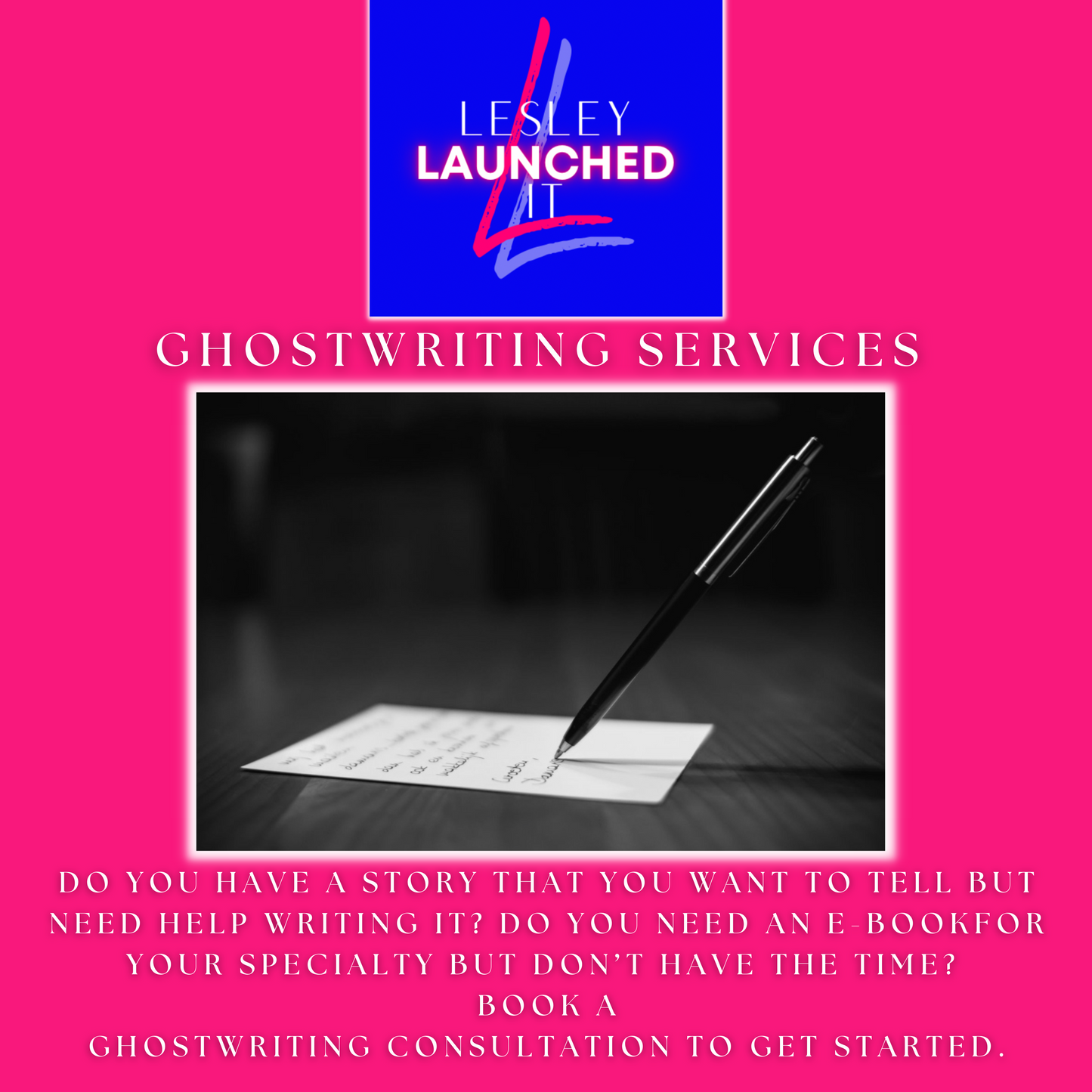 Ghostwriting Service Consultation